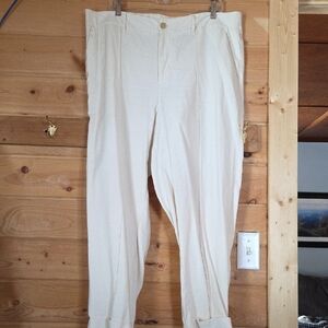 Womens Light Cream Chinos